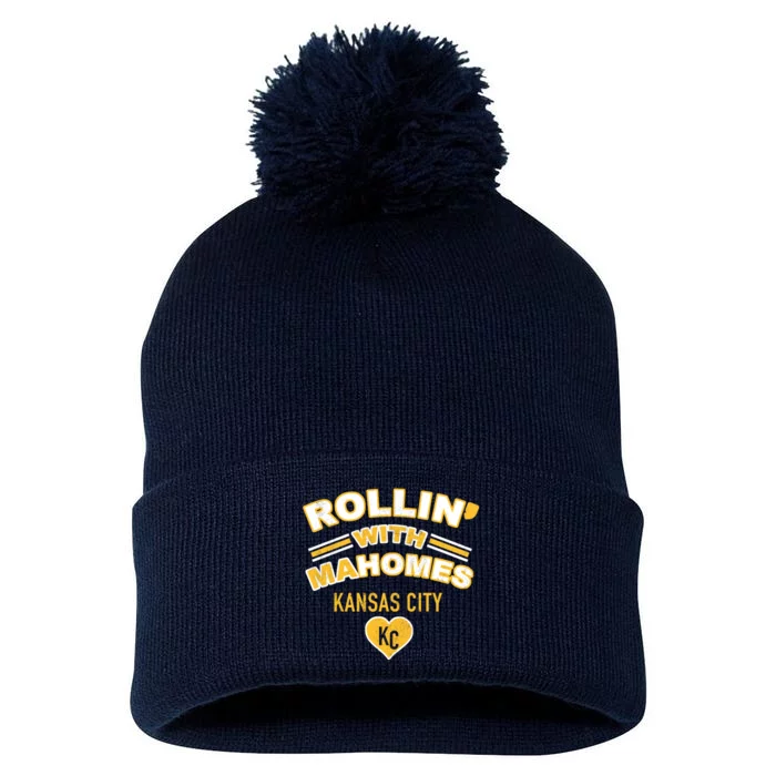 Rollin With Mahomes Kansas City Pom Pom 12in Knit Beanie