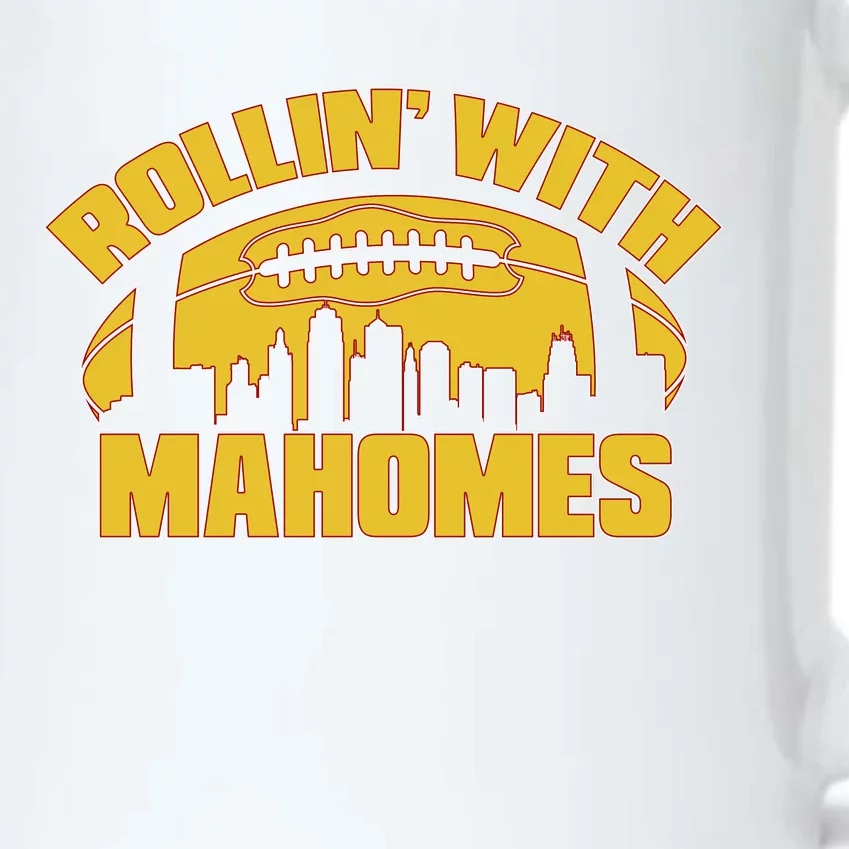 Rollin With Mahomes Kansas City Skyline Black Color Changing Mug