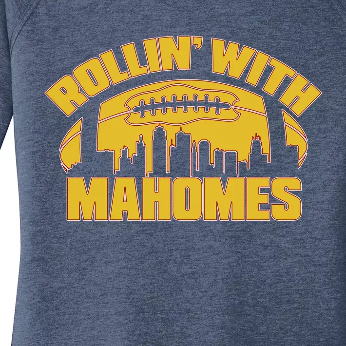 TeeShirtPalace Rolling with Mahomes KC Football Kids T-Shirt