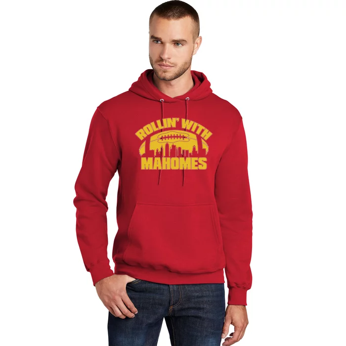 Rollin With Mahomes Kansas City Skyline Hoodie