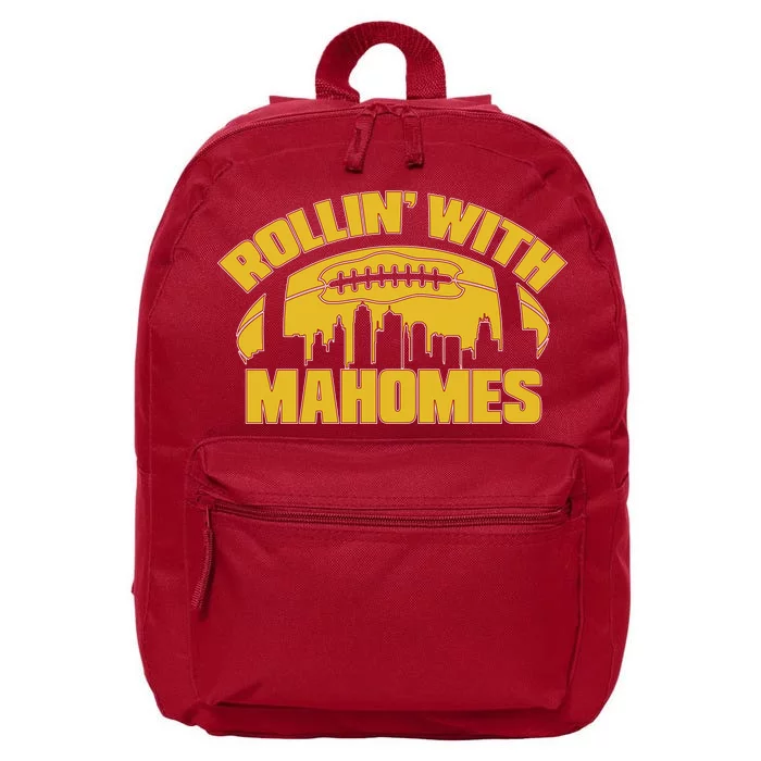 Rollin With Mahomes Kansas City Skyline 16 in Basic Backpack