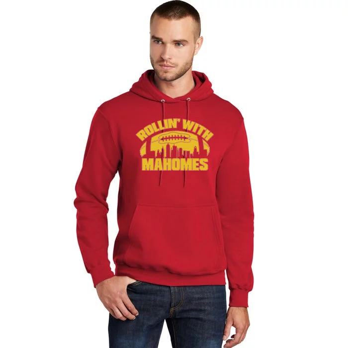 Rollin With Mahomes Kansas City Skyline Tall Hoodie