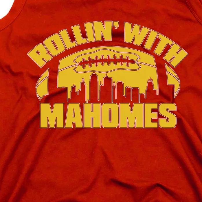 Rollin With Mahomes Kansas City Skyline Tank Top