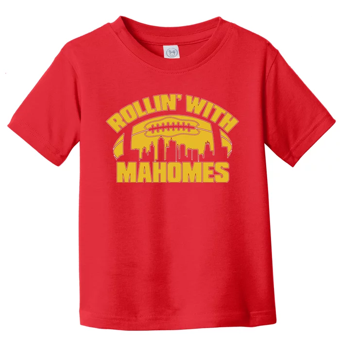 Rollin With Mahomes Kansas City Skyline Women's T-Shirt