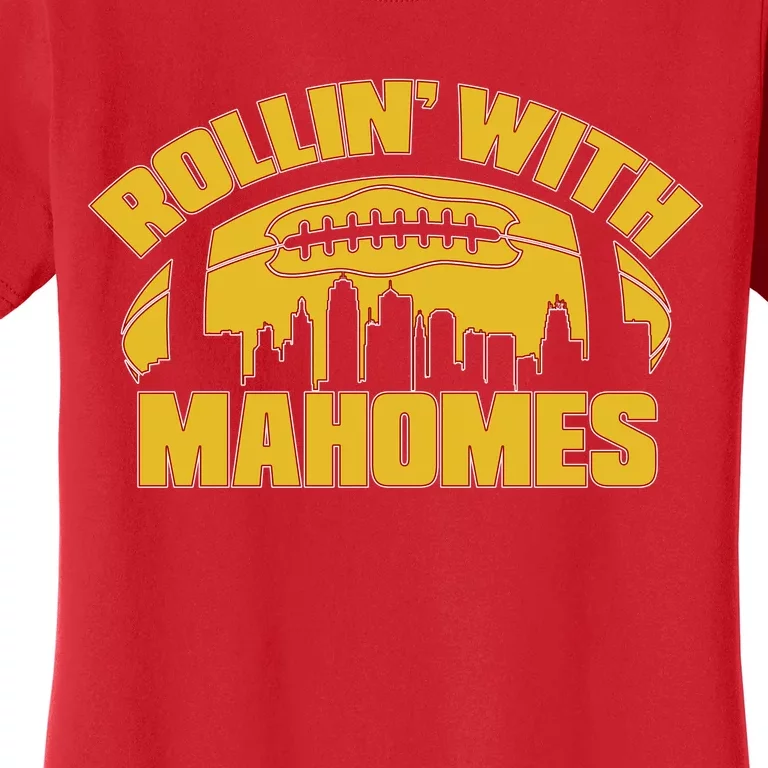 Rolling With Mahomes Tshirt Women Mahomes Womens Shirt