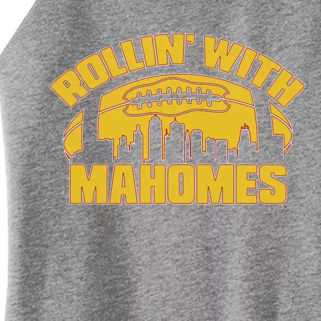 Rollin With Mahomes Kansas City Skyline Women’s Perfect Tri Rocker Tank