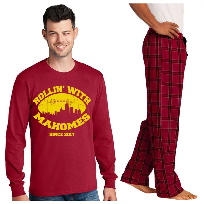 Rollin' With Mahomes Since 2017 Long Sleeve Pajama Set