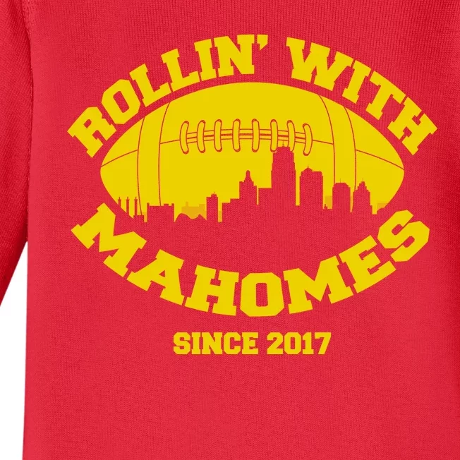 Rollin' With Mahomes Since 2017 Baby Long Sleeve Bodysuit