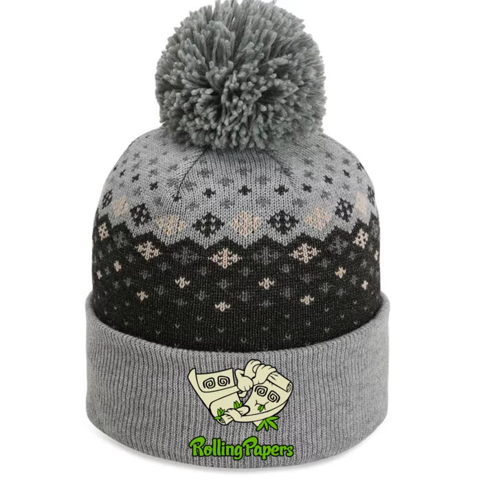 Rolling Paper 420 Medical Marijuana The Baniff Cuffed Pom Beanie