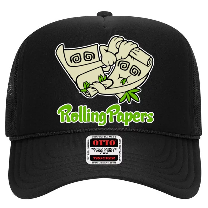 Rolling Paper 420 Medical Marijuana High Crown Mesh Trucker Hat