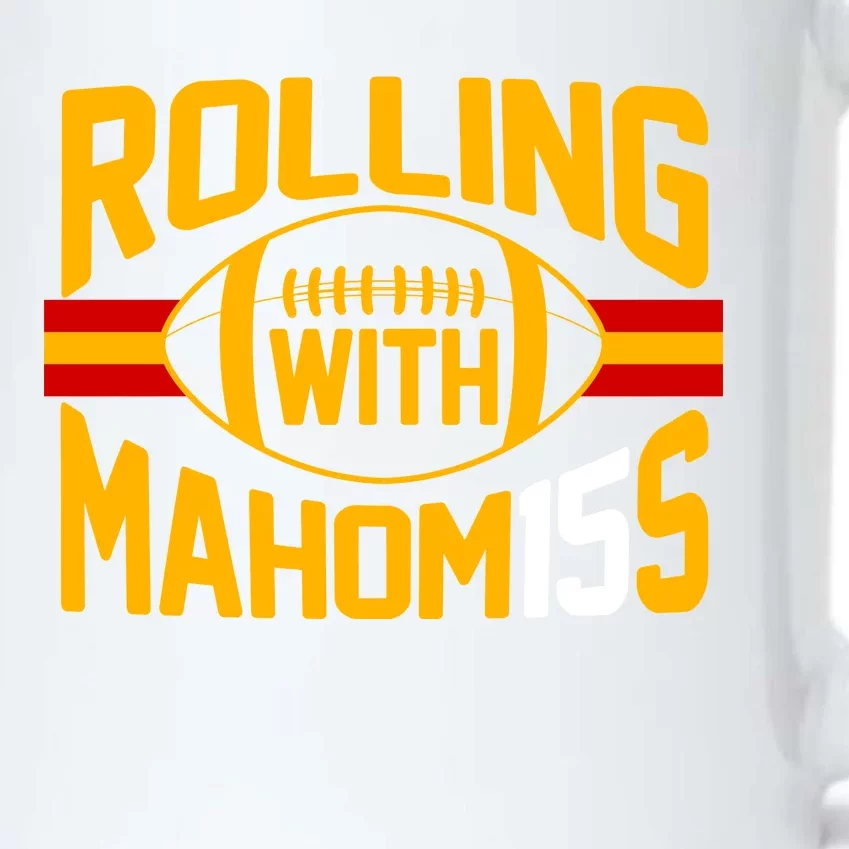 Rolling With Mahomes KC Football Black Color Changing Mug