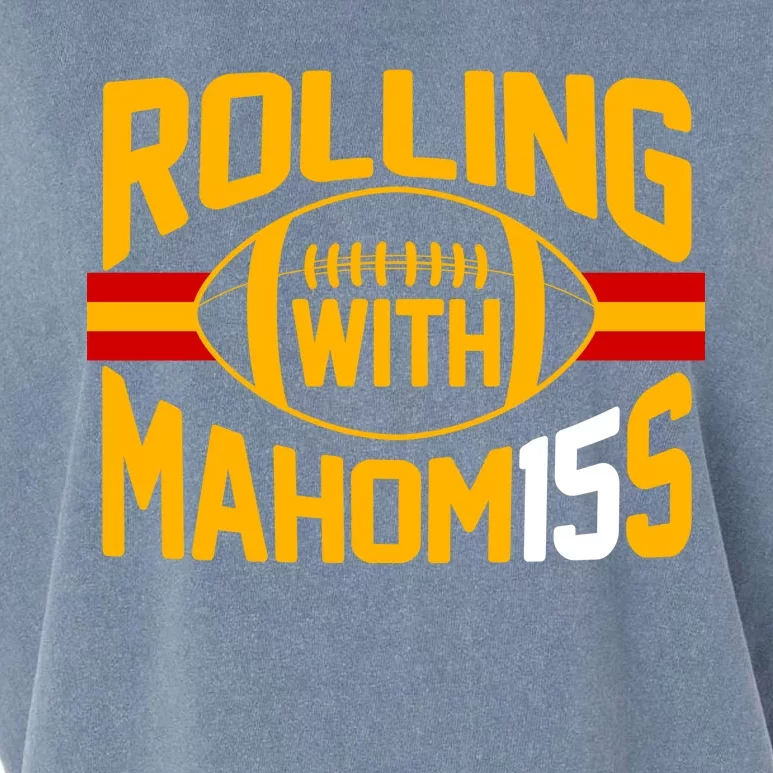 Rolling With Mahomes KC Football Garment-Dyed Women's Muscle Tee