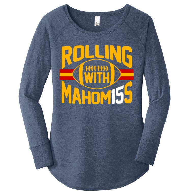 Rolling With Mahomes KC Football Women’s Perfect Tri Tunic Long Sleeve Shirt