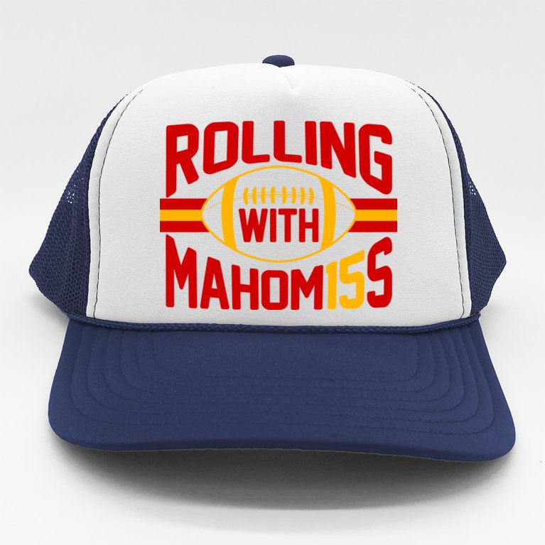 Rolling With Mahomes KC Football Trucker Hat