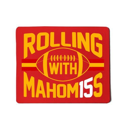 Rolling With Mahomes KC Football Mousepad