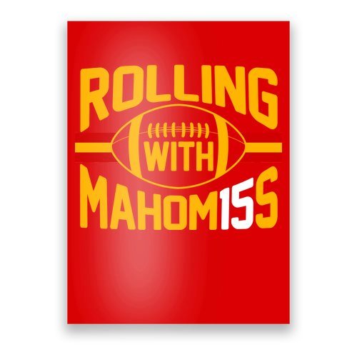 Rolling With Mahomes KC Football Poster