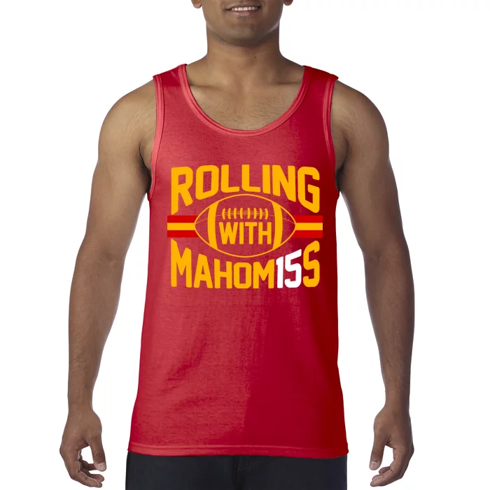 Rolling With Mahomes KC Football Tank Top