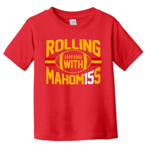 Rolling With Mahomes KC Football Toddler T-Shirt