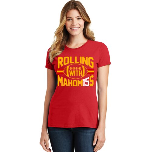 Rolling With Mahomes KC Football Women's T-Shirt