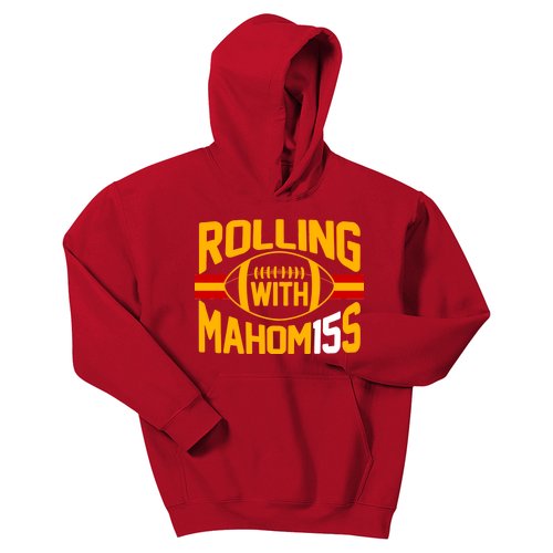 Rolling With Mahomes KC Football Kids Hoodie