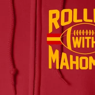 Rolling With Mahomes KC Football Full Zip Hoodie