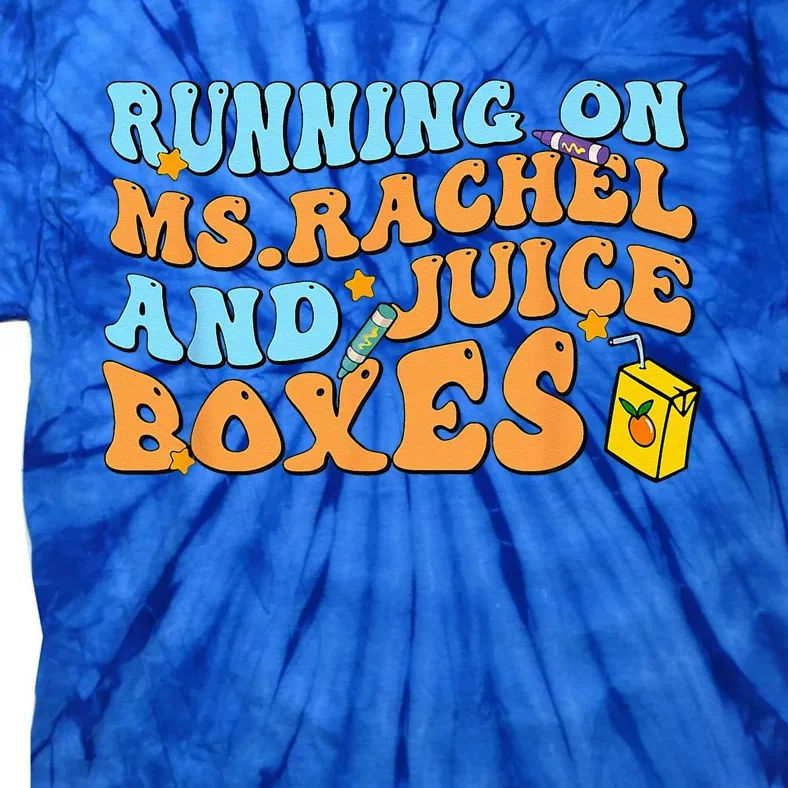 Running On Ms Rachel And Juice Boxes Tie-Dye T-Shirt