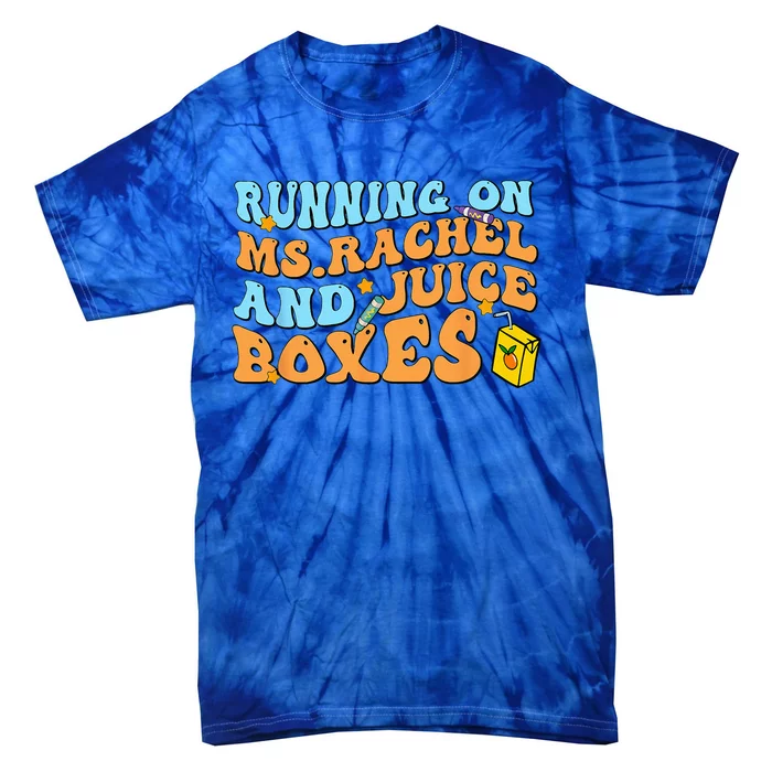 Running On Ms Rachel And Juice Boxes Tie-Dye T-Shirt