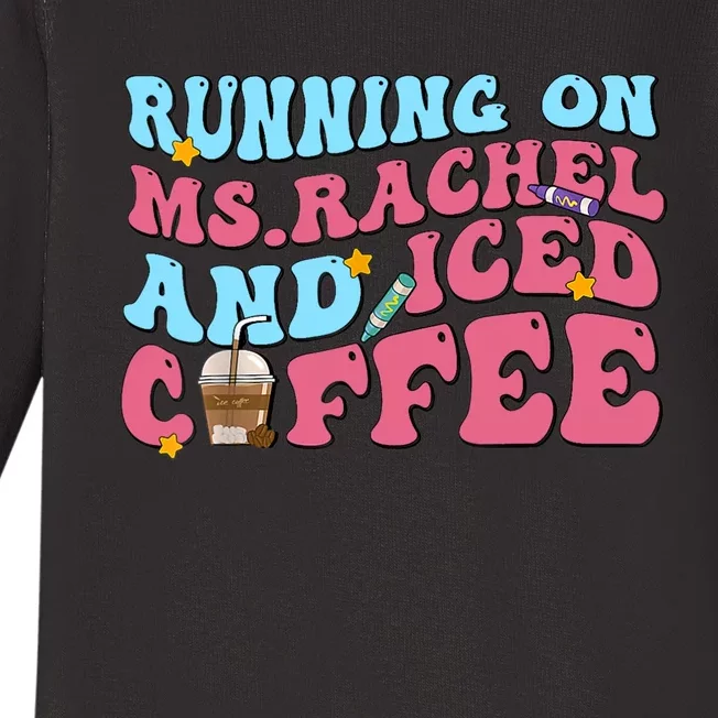 Running On Ms.rachel And Iced Coffee Baby Long Sleeve Bodysuit