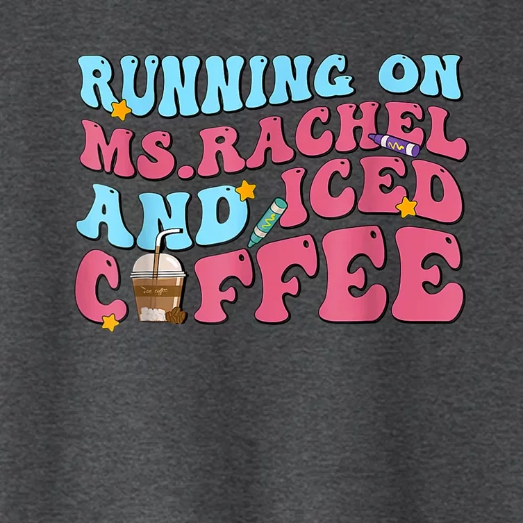 Running On Ms Rachel And Iced Coffee Women's Crop Top Tee