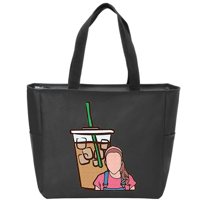 Running On Ms Rachel And Iced Coffee Funny Saying Zip Tote Bag