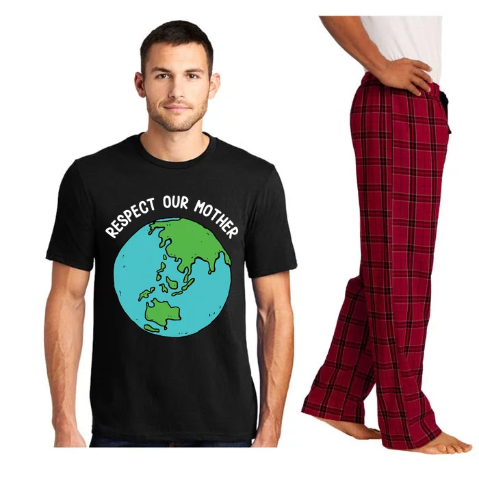 Respect Our Mother Funny Earth’s Day Save Our Planet Graphic Cool Gift Pajama Set