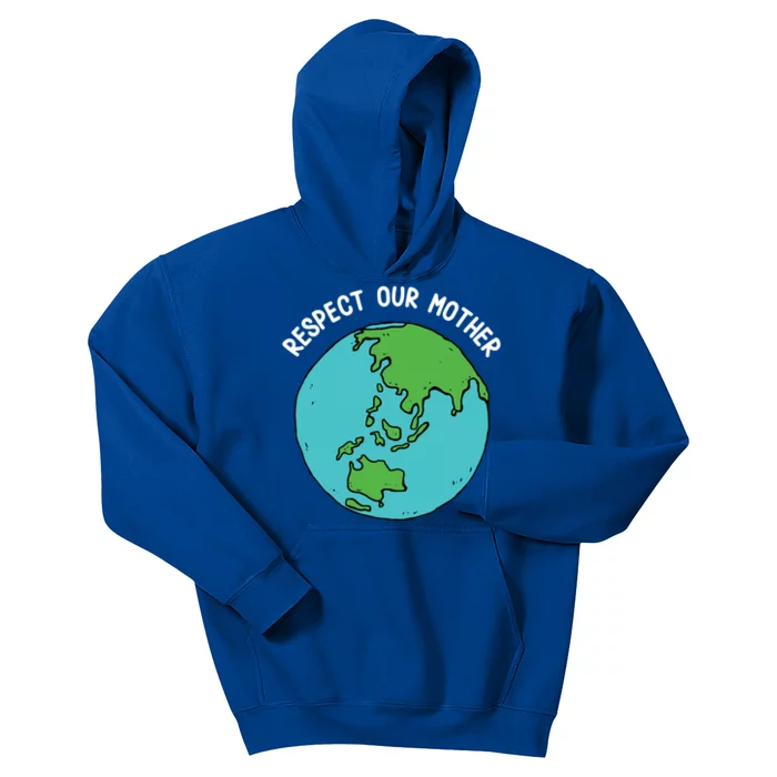 Respect Our Mother Funny Earth’s Day Save Our Planet Graphic Cool Gift Kids Hoodie