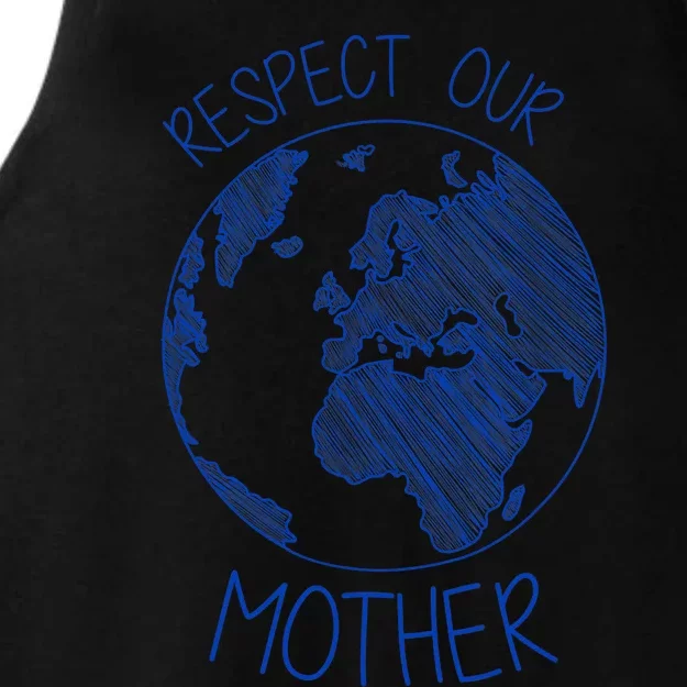 Respect Our Mother Earth Day Hippie Eco Climate Change Tee Ladies Tri-Blend Wicking Tank