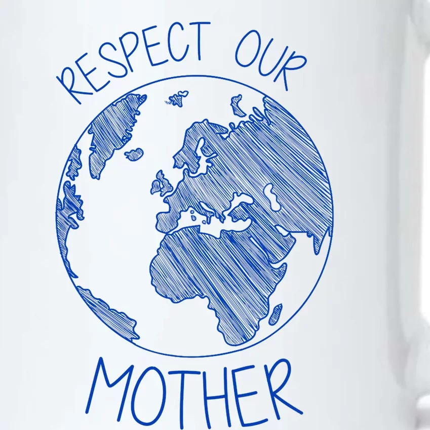 Respect Our Mother Earth Day Hippie Eco Climate Change Tee Black Color Changing Mug