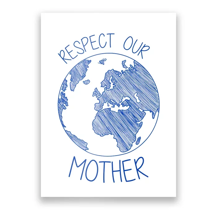 Respect Our Mother Earth Day Hippie Eco Climate Change Tee Poster