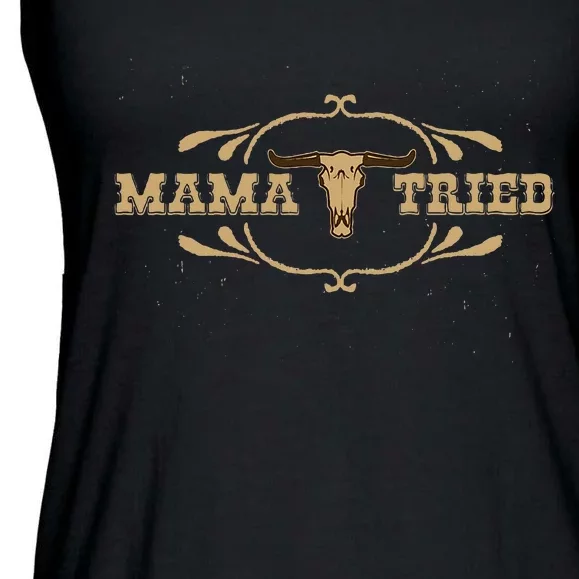 Renegade Outlaw Mama Tried Country Music Lovers Ladies Essential Flowy Tank