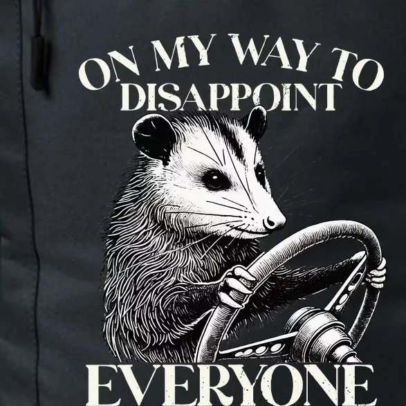 Retro On My Way To Disappoint Everyone Funny Opossum Lover Daily Commute Backpack