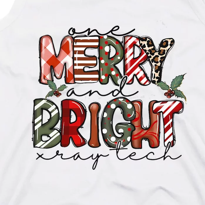 Retro One Merry And Bright Xray Tech Christmas Radiology Tank Top