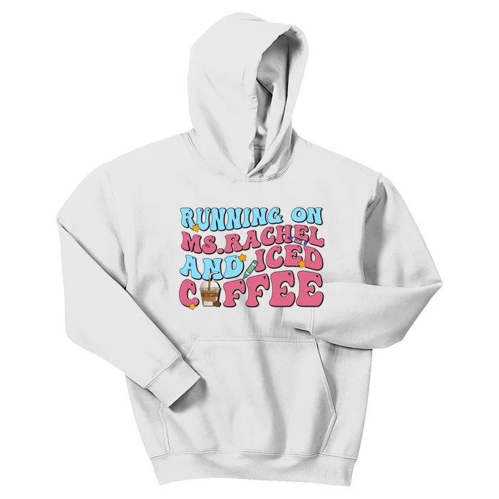 Running On Ms.rachel And Iced Coffee Kids Hoodie