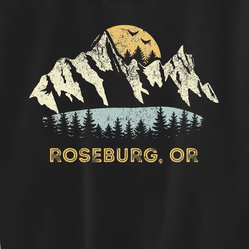 Roseburg Oregon Mountain Sunset Sunrise Or Kids Sweatshirt