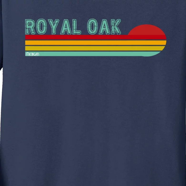 Royal Oak Michigan Kids Long Sleeve Shirt