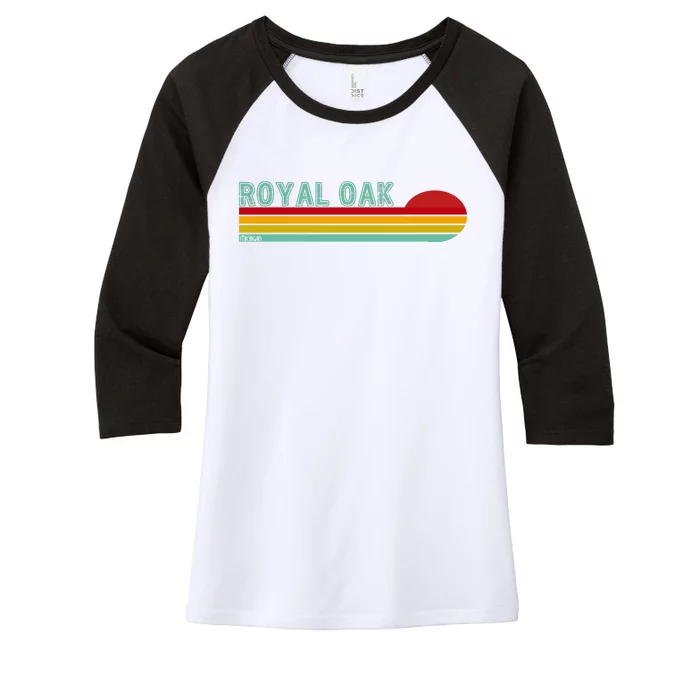 Royal Oak Michigan Women's Tri-Blend 3/4-Sleeve Raglan Shirt