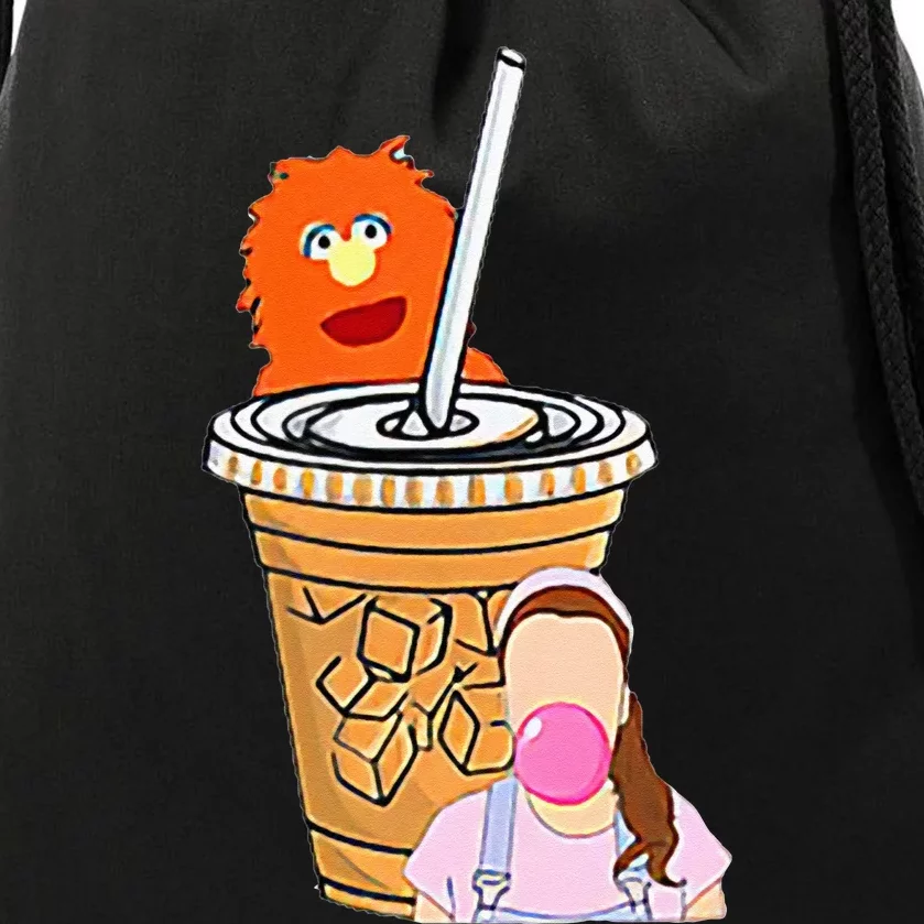 Running On Ms Rachel And Iced Coffee Funny Saying Meme Drawstring Bag