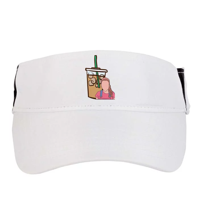 Running On Ms.rachel And Iced Coffee Retro Pocket Adult Drive Performance Visor