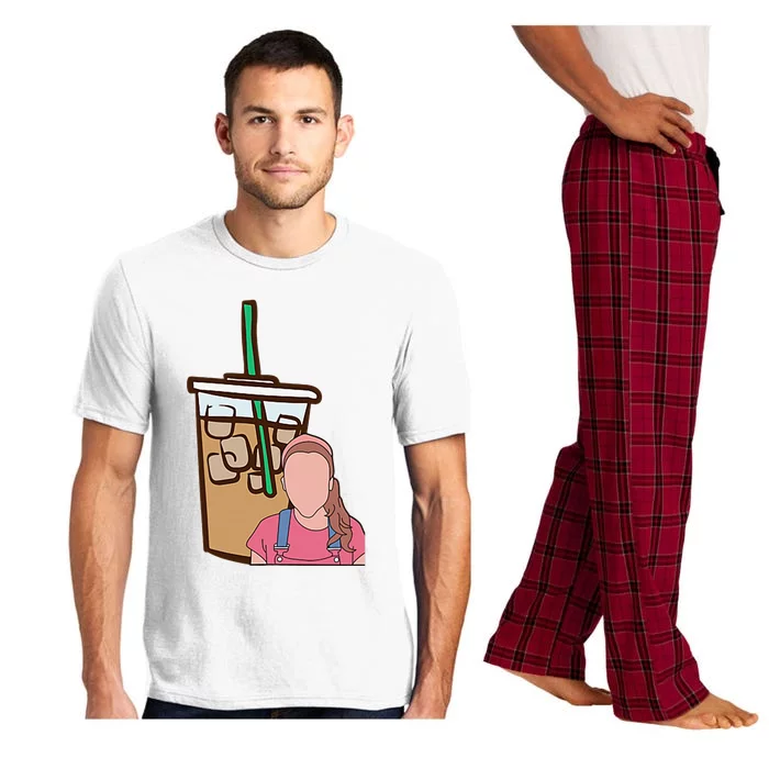 Running On Ms.rachel And Iced Coffee Retro Pocket Pajama Set