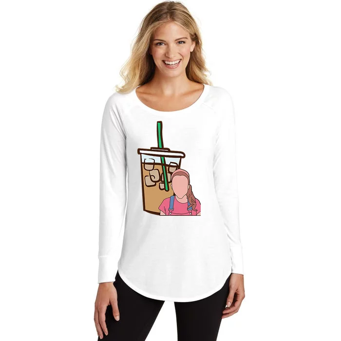 Running On Ms.rachel And Iced Coffee Retro Pocket Women's Perfect Tri Tunic Long Sleeve Shirt