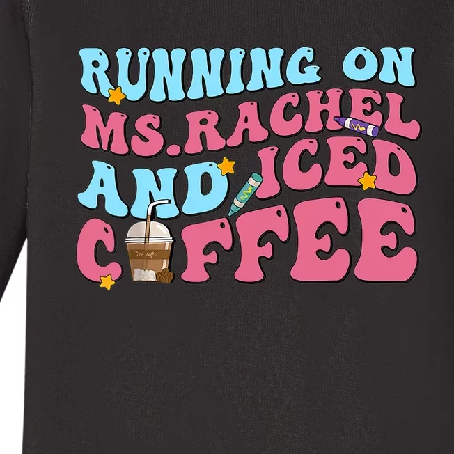 Running On Ms.rachel And Iced Coffee Baby Long Sleeve Bodysuit