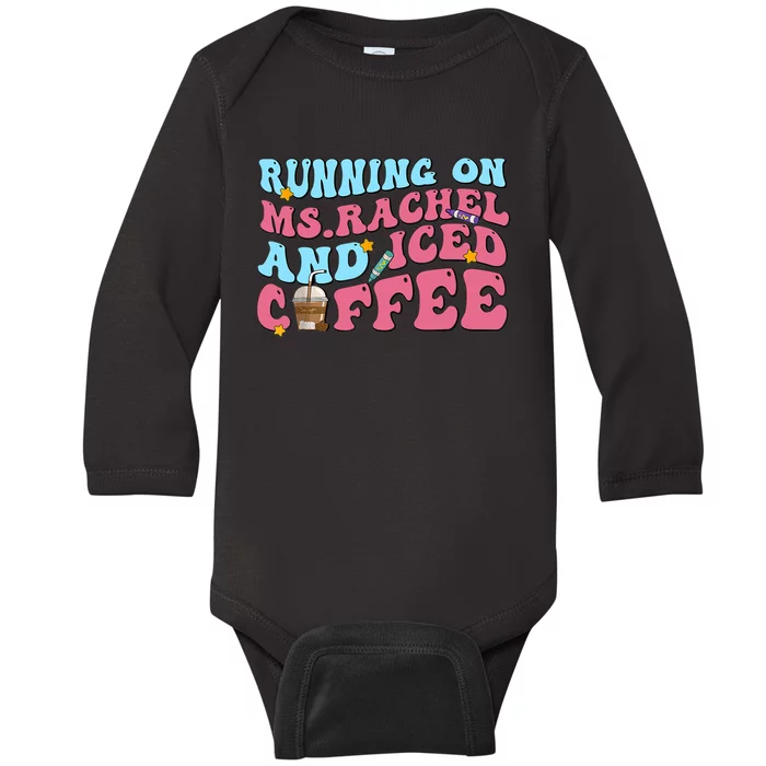 Running On Ms.rachel And Iced Coffee Baby Long Sleeve Bodysuit