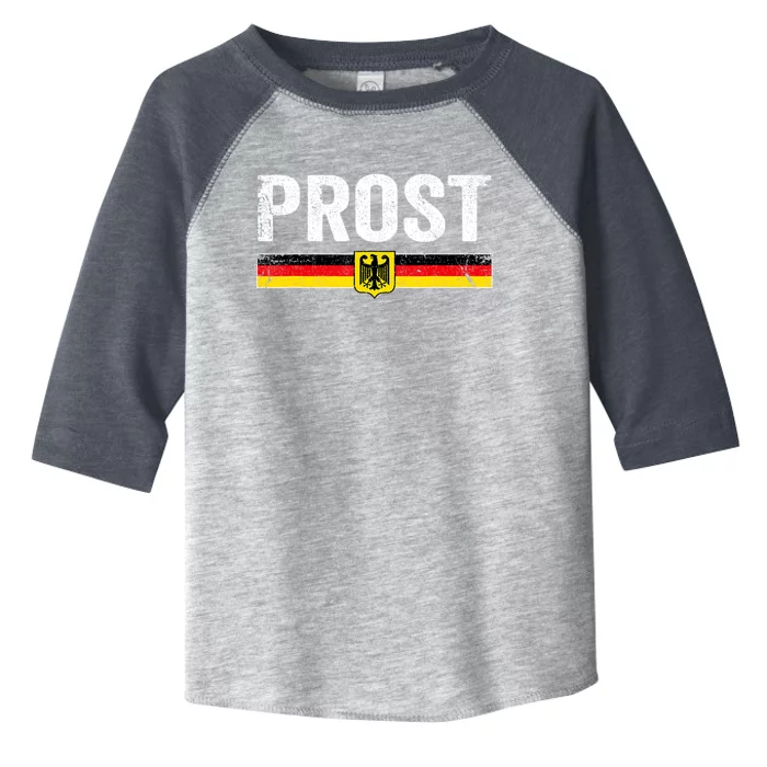 Retro Oktoberfest Man Woman German Flag Prost Toddler Fine Jersey T-Shirt