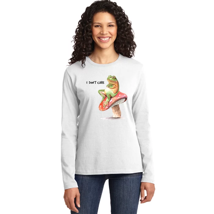 Rog On Mushroom Ladies Long Sleeve Shirt